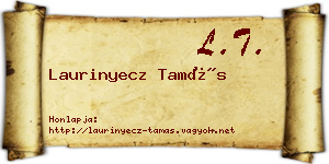 Laurinyecz Tamás névjegykártya