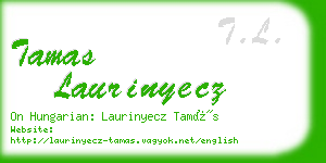 tamas laurinyecz business card